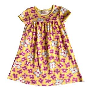 Hanna Andersson Floral Cotton Play Dress Size 120 (6-7) EUC!